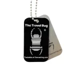Geocaching QR Travel Bug® – Preto