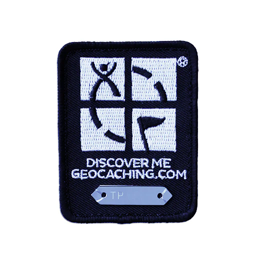 Geocaching Trackable Patch- Preto