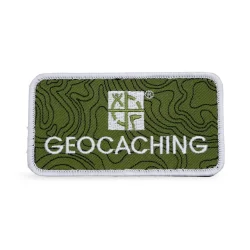 Emblema Geocaching verde com velcro