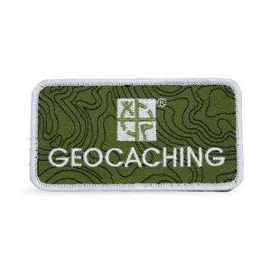 Emblema Geocaching verde com velcro